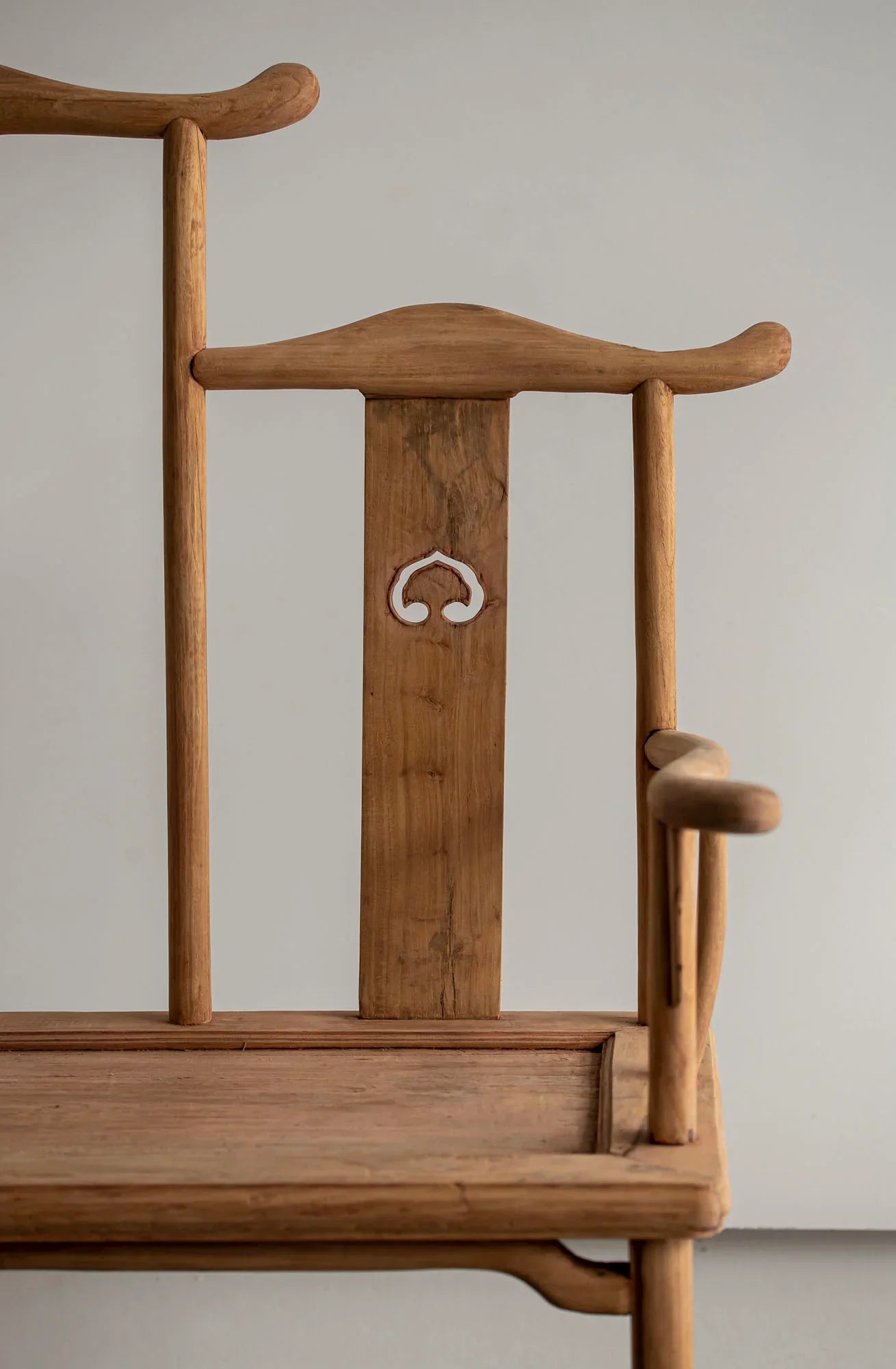 BANCO CHINO EN MADERA DE OLMO