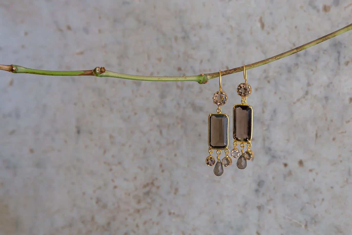 SMOKY TOPAZ EARRINGS
