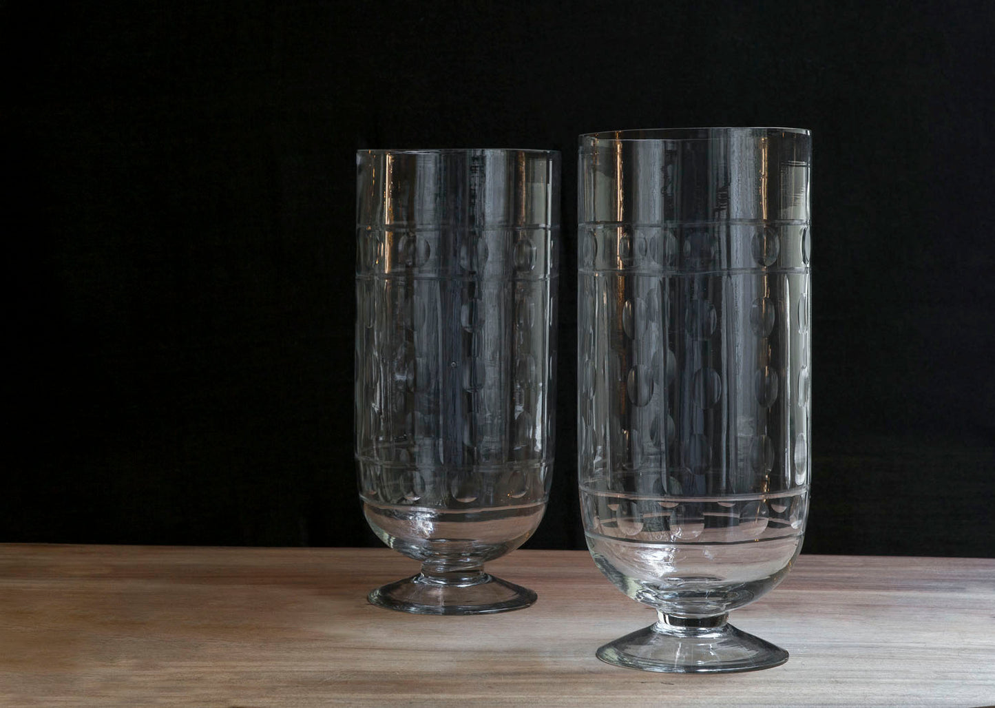 PORTAVELAS DE VIDRIO FACETADO