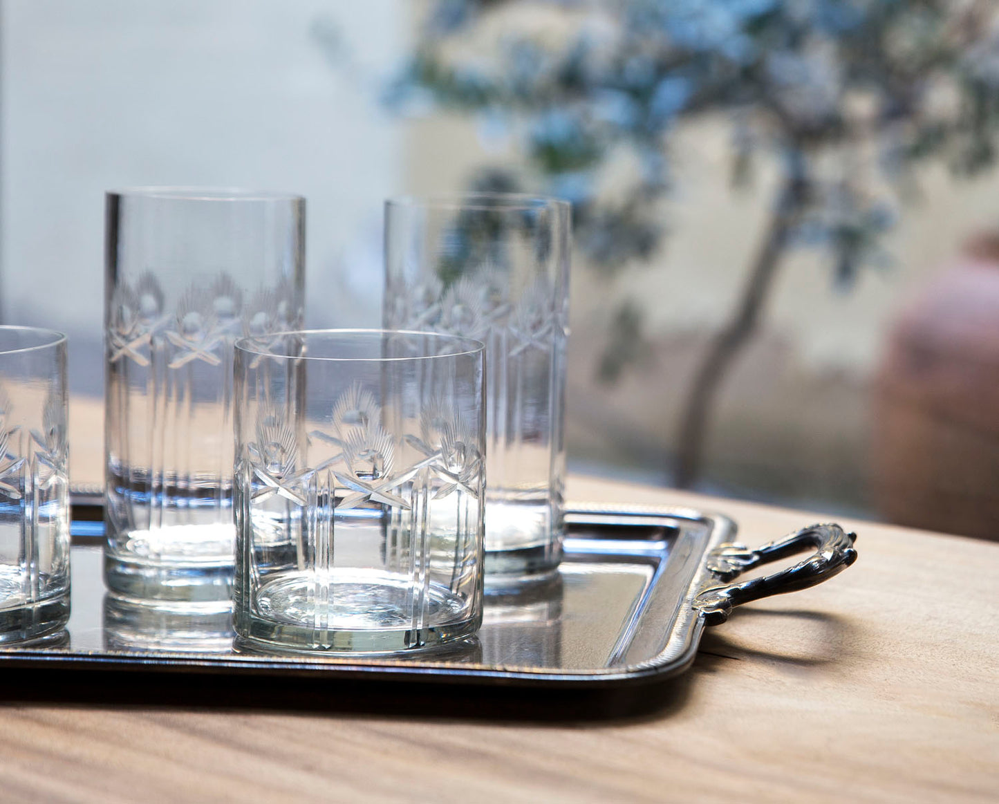 VASO DE CRISTAL TALLADO