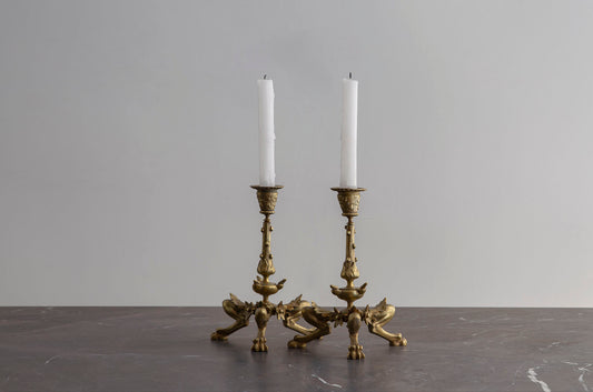 BRONZE CANDLE STANDS